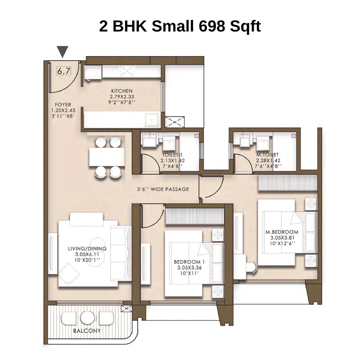 L&T-Island-Cove-Floor-Plan-Tower-1-2-BHK-Small-698-Sqft
